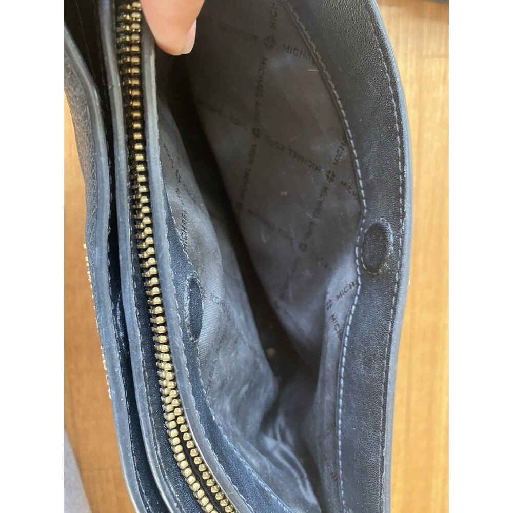 Michael Kors Trisha Triple Compartment Shoulder Crossbody Bag MK Signature/Solid - Picture 7 of 9